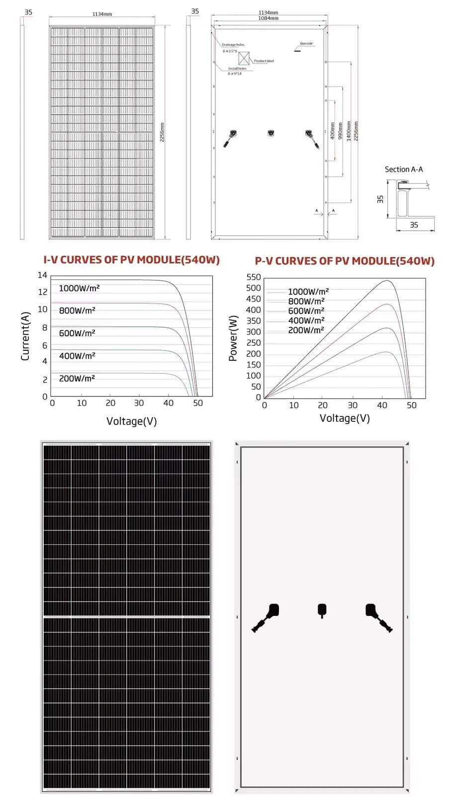 Panou Solar Fotovoltaic Monocristalin Ylong 450W, N-Type TOPCon, 108 Celule Half-Cut, Eficiență 22.52% - poza 3