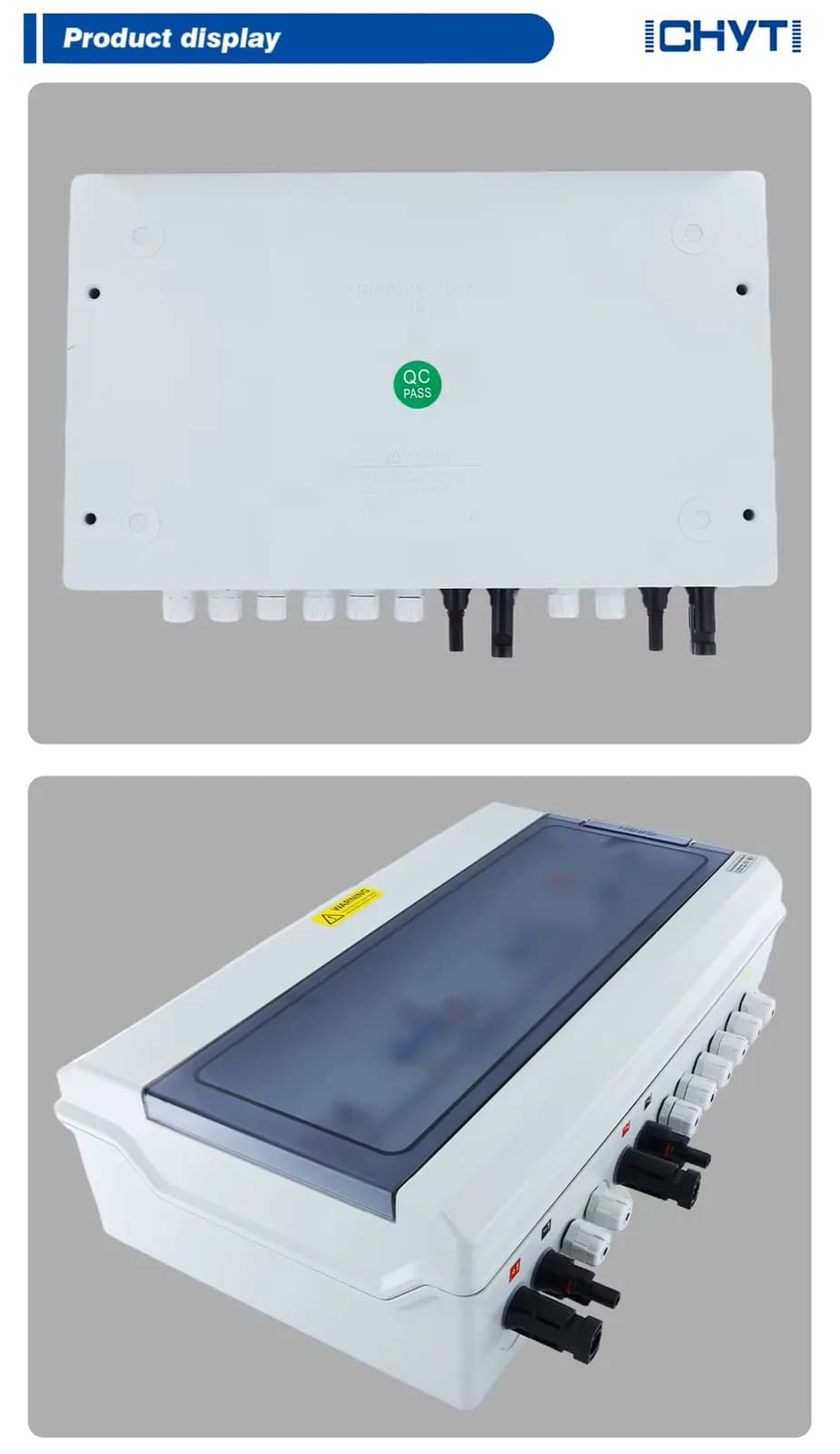 Cutie combinatoare fotovoltaică DC+AC, IP65 (2 intrări / 1 ieșiri), 600V DC, 63A AC) - poza 5